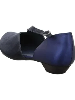Leder-Ballerinas in Dunkelblau><noscript><img width=