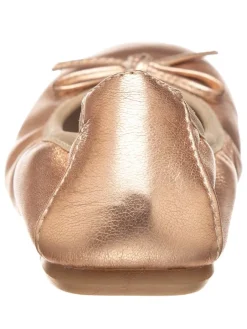 Leder-Ballerinas in Gold><noscript><img width=