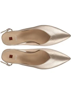 Högl Pumps^Leder-Ballerinas in Gold