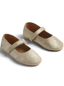 Leder-Ballerinas in Gold>Wheat Best