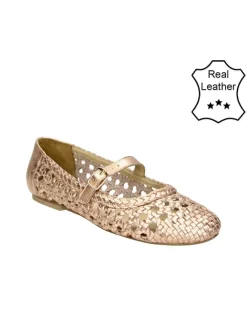 Bullboxer Ballerinas^Leder-Ballerinas in Gold
