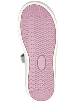Leder-Ballerinas in Grau><noscript><img width=