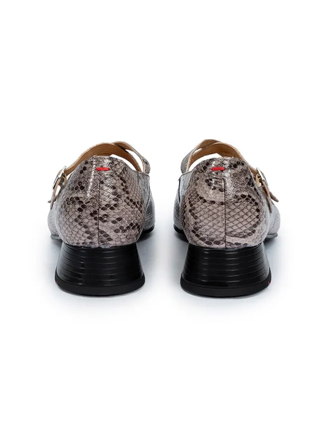Leder-Ballerinas in Grau/ Beige>LLOYD
