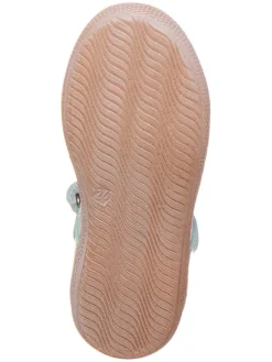 Leder-Ballerinas in Grün><noscript><img width=