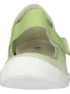 Leder-Ballerinas in Grün><noscript><img width=