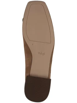 Leder-Ballerinas in Hellbraun><noscript><img width=