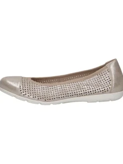 Caprice Ballerinas^Leder-Ballerinas in Hellbraun/ Grau