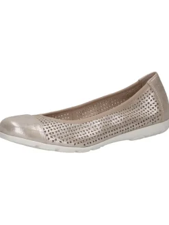 Caprice Ballerinas^Leder-Ballerinas in Hellbraun/ Grau