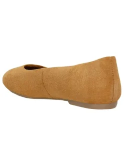 Leder-Ballerinas in Hellbraun><noscript><img width=