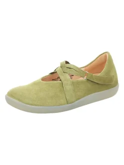 Think! Sandalen^Leder-Ballerinas in Khaki