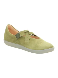 Think! Sandalen^Leder-Ballerinas in Khaki