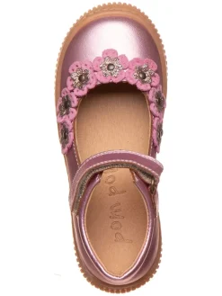 POM POM Ballerinas^Leder-Ballerinas in Lila
