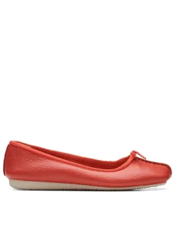 Leder-Ballerinas in Orange>Clarks Hot