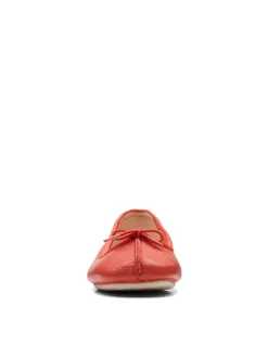 Leder-Ballerinas in Orange><noscript><img width=