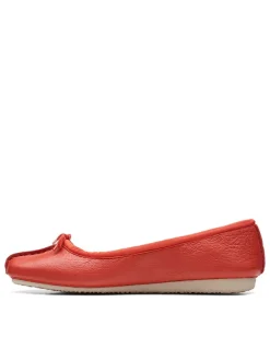 Leder-Ballerinas in Orange><noscript><img width=