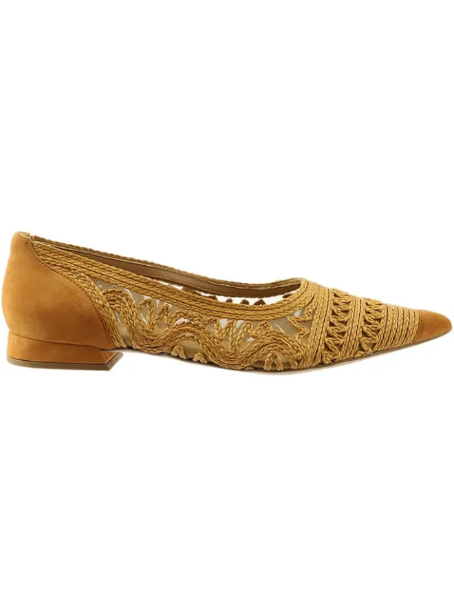 Leder-Ballerinas in Orange>Högl Discount