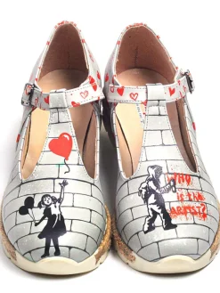 Goby Ballerinas^Leder-Ballerinas in Rot/ Grau