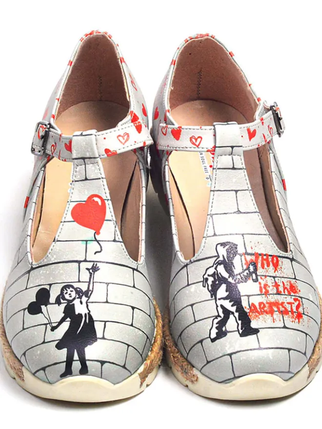 Goby Ballerinas^Leder-Ballerinas in Rot/ Grau