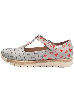 Goby Ballerinas^Leder-Ballerinas in Rot/ Grau