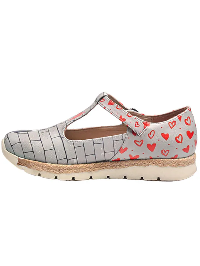 Goby Ballerinas^Leder-Ballerinas in Rot/ Grau