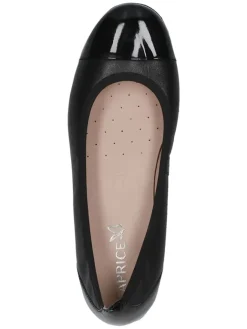 Caprice Ballerinas^Leder-Ballerinas in Schwarz