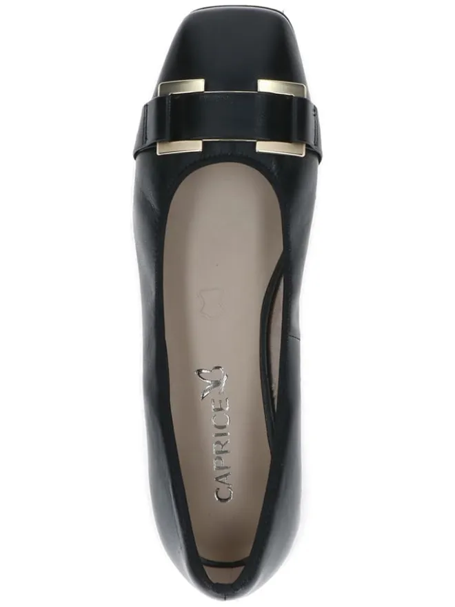 Leder-Ballerinas in Schwarz>Caprice New