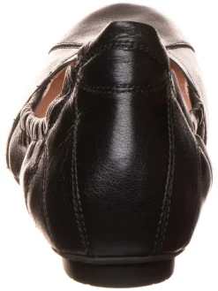 Leder-Ballerinas in Schwarz><noscript><img width=