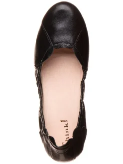 Leder-Ballerinas in Schwarz><noscript><img width=