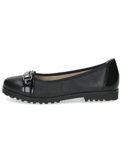 Leder-Ballerinas in Schwarz>Caprice Sale