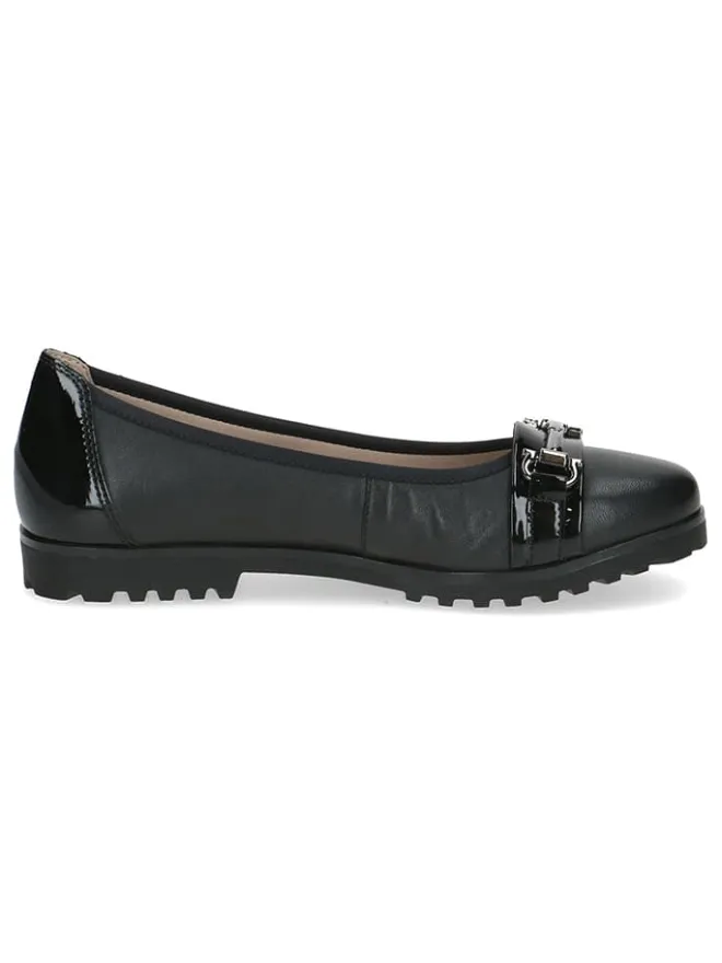 Leder-Ballerinas in Schwarz>Caprice Sale