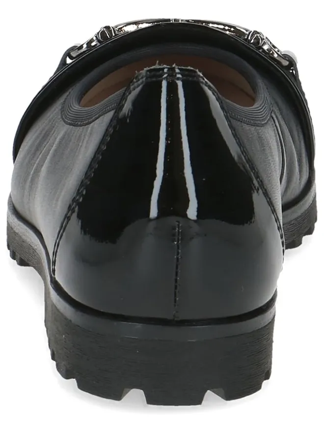 Leder-Ballerinas in Schwarz>Caprice Sale