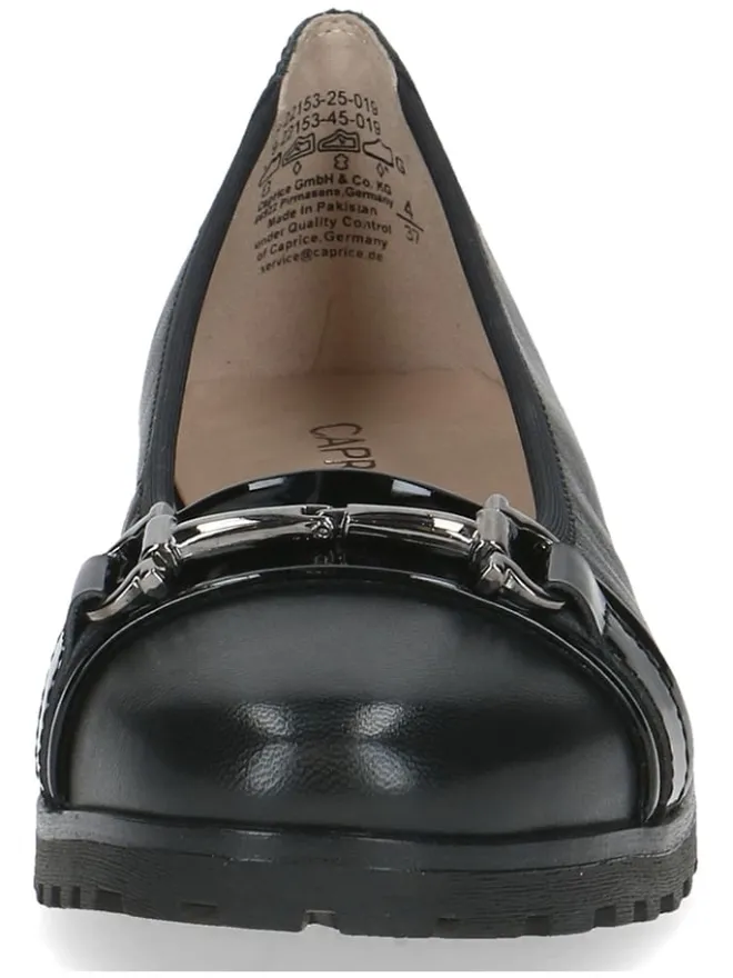 Leder-Ballerinas in Schwarz>Caprice Sale