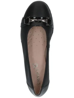 Leder-Ballerinas in Schwarz><noscript><img width=