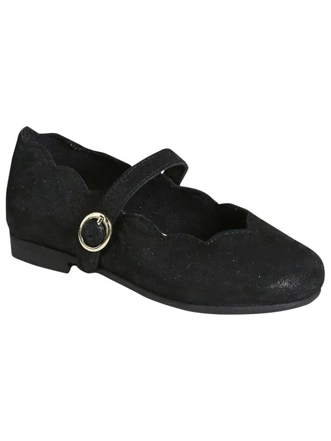 vertbaudet Ballerinas^Leder-Ballerinas in Schwarz