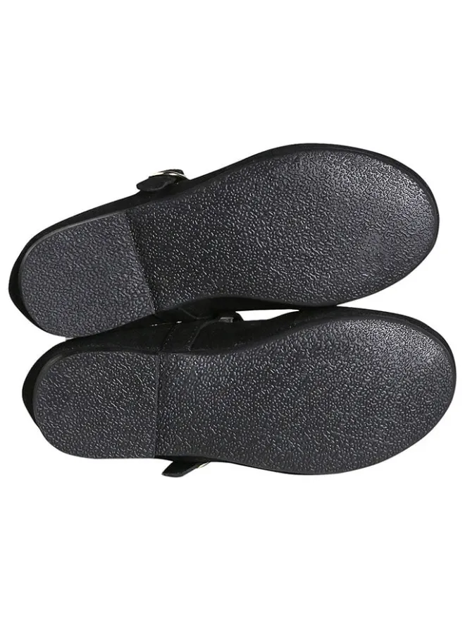 vertbaudet Ballerinas^Leder-Ballerinas in Schwarz