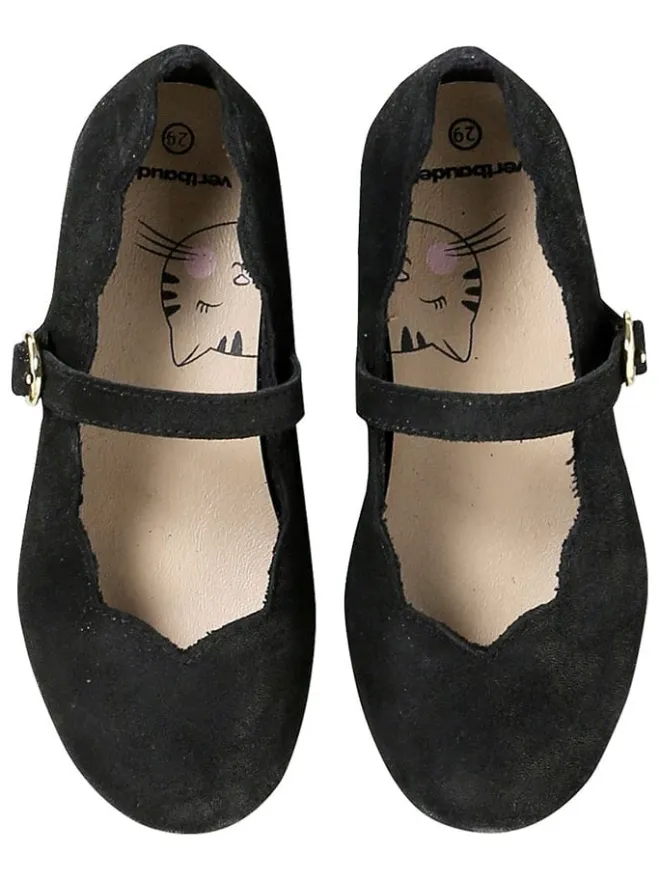vertbaudet Ballerinas^Leder-Ballerinas in Schwarz