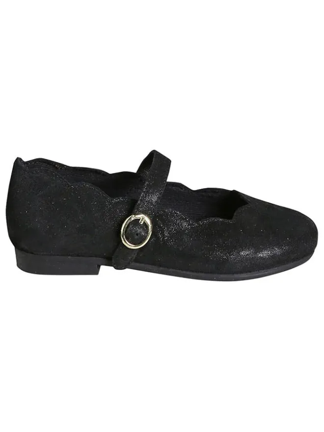 vertbaudet Ballerinas^Leder-Ballerinas in Schwarz