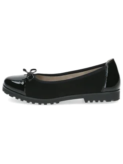 Leder-Ballerinas in Schwarz>Caprice Clearance