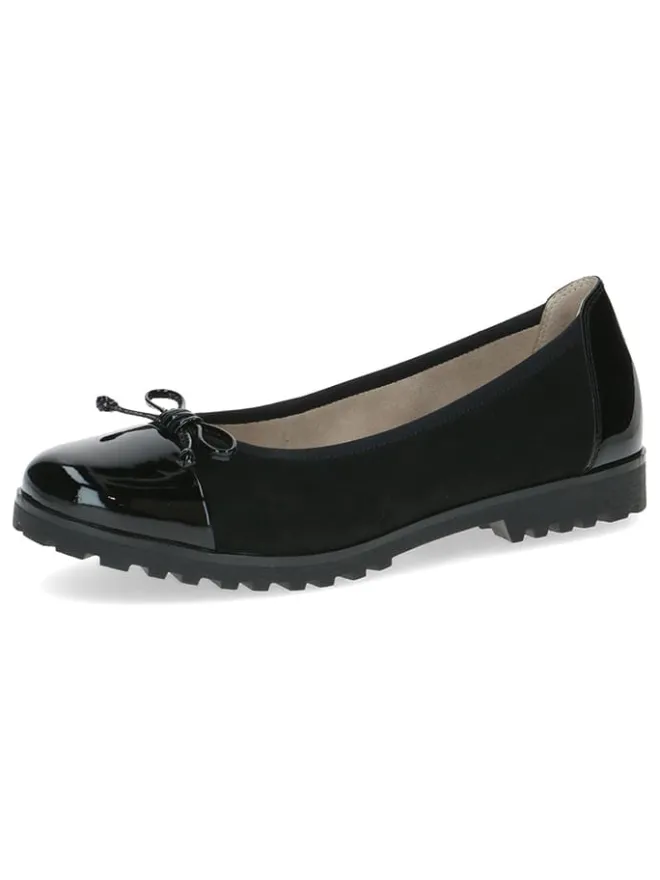 Leder-Ballerinas in Schwarz>Caprice Clearance