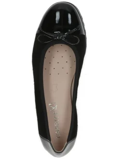Leder-Ballerinas in Schwarz><noscript><img width=