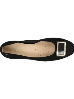Leder-Ballerinas in Schwarz><noscript><img width=
