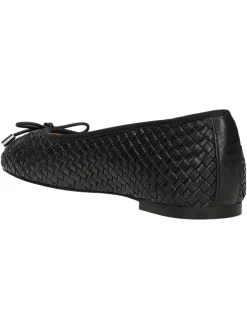 Leder-Ballerinas in Schwarz><noscript><img width=