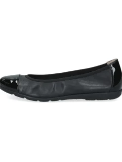 Leder-Ballerinas in Schwarz>Caprice Discount