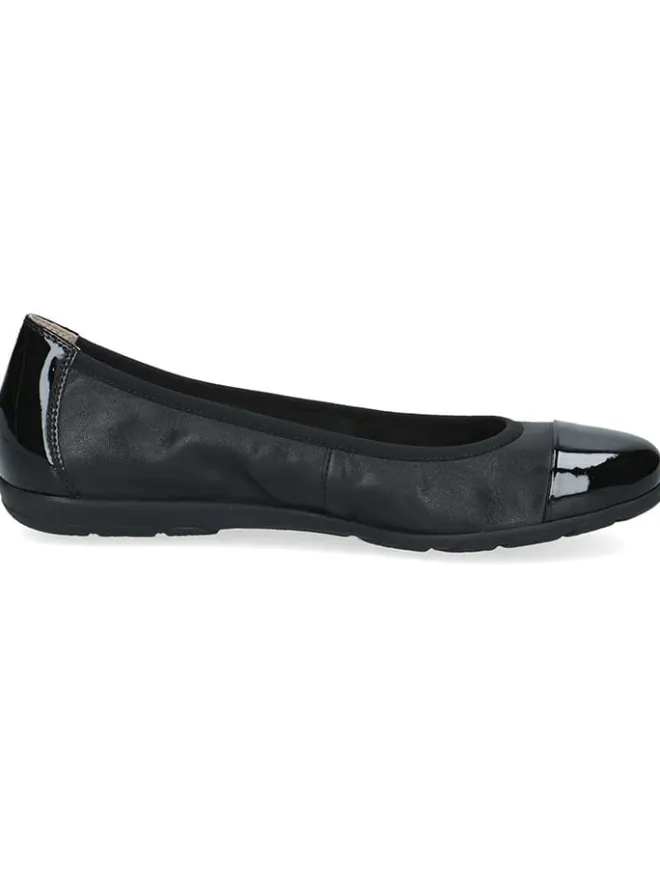 Leder-Ballerinas in Schwarz>Caprice Discount