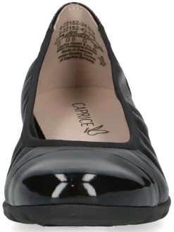 Leder-Ballerinas in Schwarz><noscript><img width=