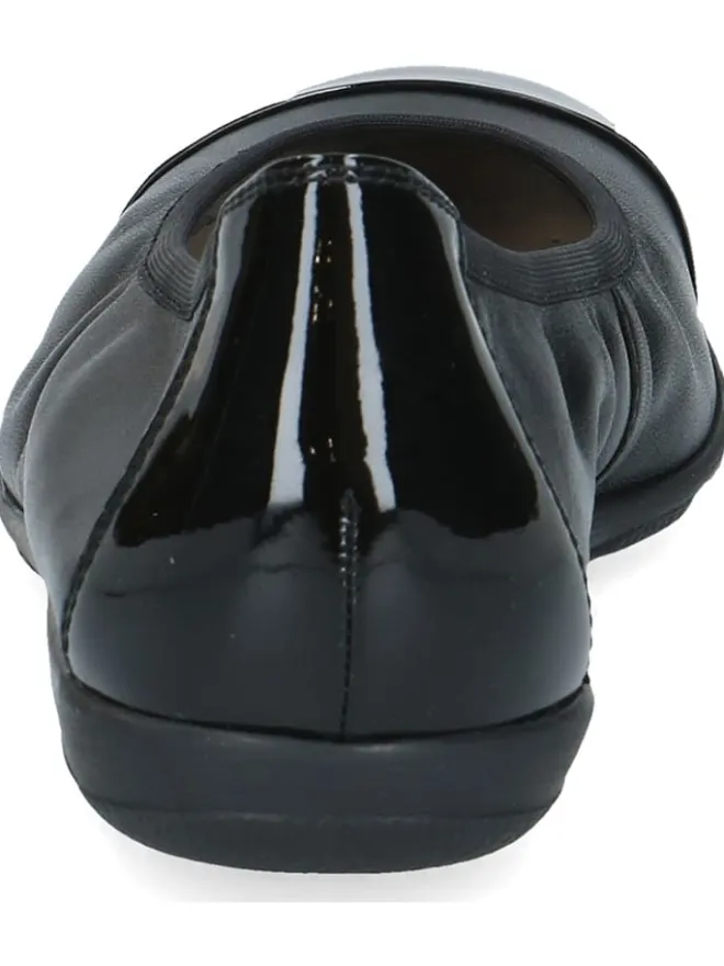 Leder-Ballerinas in Schwarz>Caprice Discount