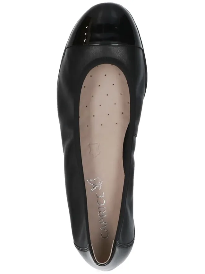 Leder-Ballerinas in Schwarz>Caprice Discount