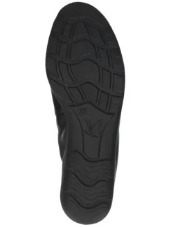 Leder-Ballerinas in Schwarz><noscript><img width=