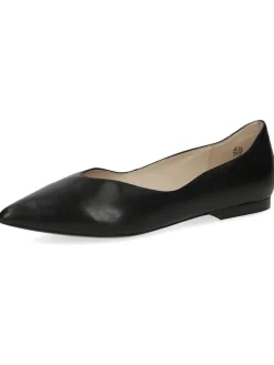 Leder-Ballerinas in Schwarz>Caprice Sale