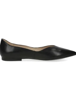 Leder-Ballerinas in Schwarz><noscript><img width=
